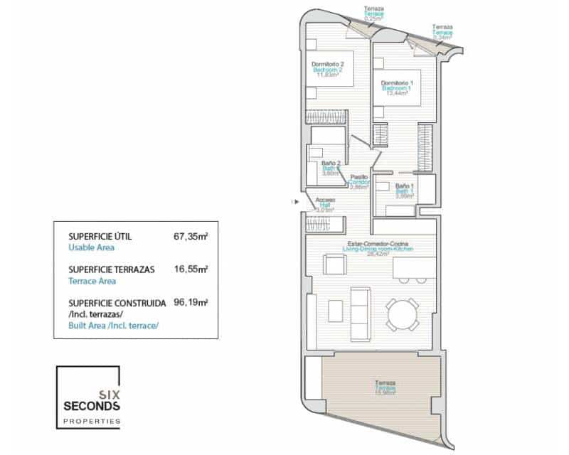 2 bedroom Apartment for sale in La Villajoyosa / Vila Joiosa with pool garage - € 340,000 (Ref: 9201984)