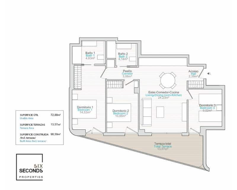 3 chambre Appartement à vendre à La Villajoyosa / Vila Joiosa avec piscine garage - 515 000 € (Ref: 9203257)