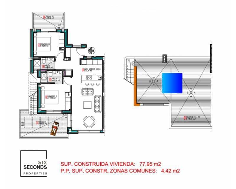 2 soveværelse Penthouse til salg i Aguas Nuevas med swimmingpool - € 380.000 (Ref: 9205360)