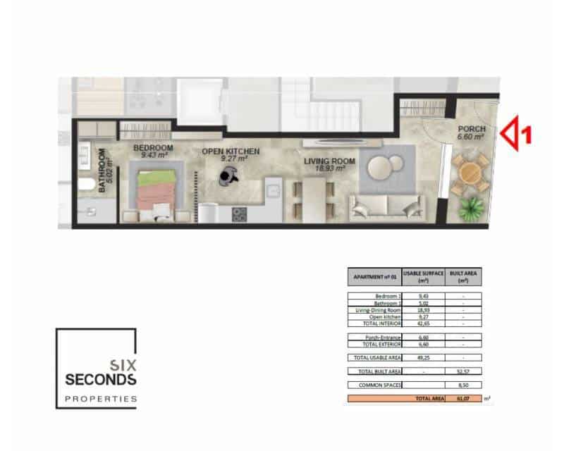 1 chambre Appartement à vendre à Torrevieja avec piscine - 150 000 € (Ref: 9207418)