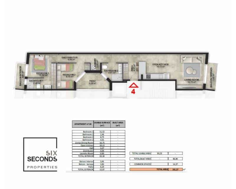 2 makuuhuone Huoneisto myytävänä paikassa Torrevieja mukana uima-altaan - 250 000 € (Ref: 9207419)