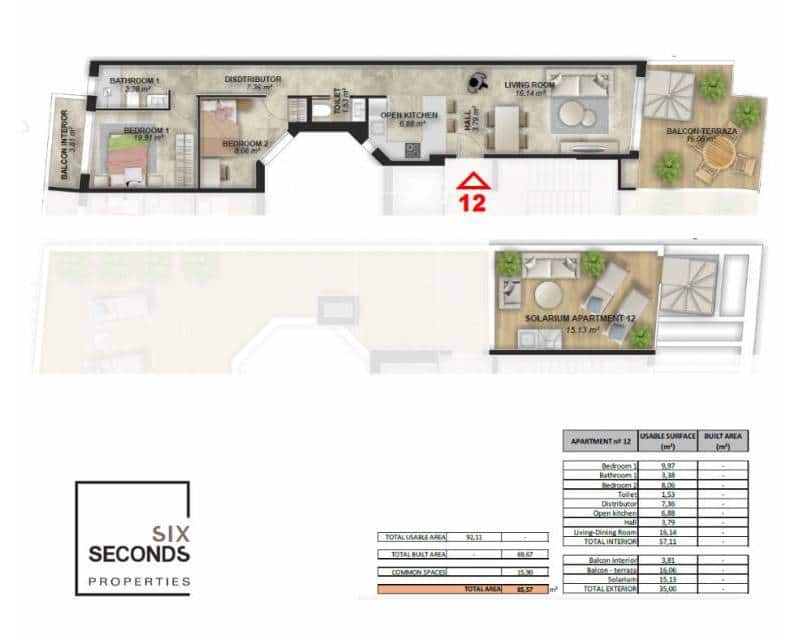 2 quarto Penthouse para venda em Torrevieja com piscina - 380 000 € (Ref: 9207601)