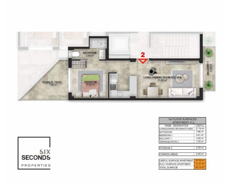 1 bedroom Apartment for sale in Torrevieja with pool - € 175,000 (Ref: 9210512)