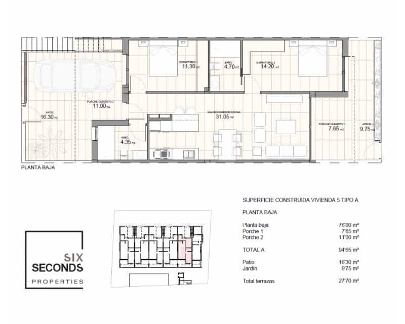2 makuuhuone Huoneisto myytävänä paikassa Pilar de la Horadada mukana uima-altaan 
autotalli - 259 900 € (Ref: 9234989)