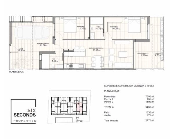 Apartamento de 2 habitaciones en Pilar de la Horadada ciudad, Pilar de la Horadada en venta con piscina garaje - 259.900 € (Ref: 9234989)