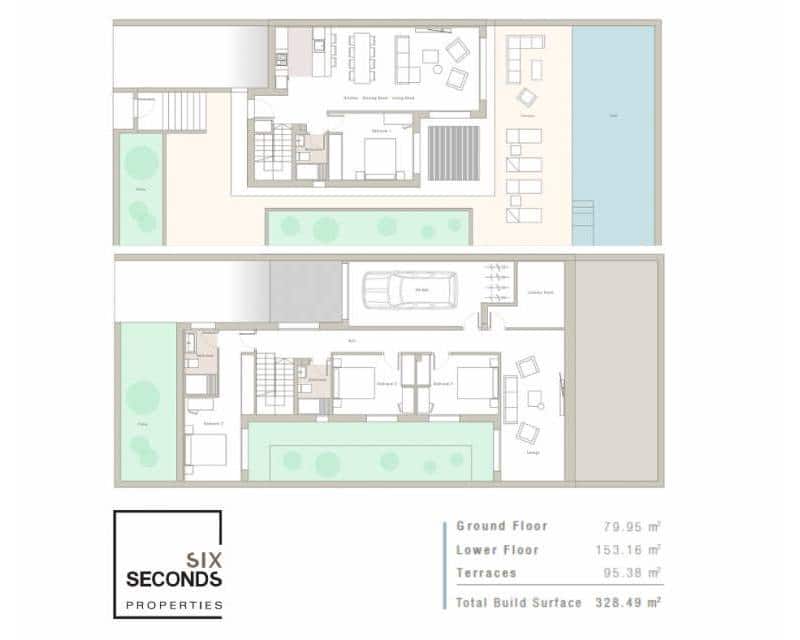 4 soveværelse Semi-Rækkehus til salg i Ciudad Quesada med swimmingpool garage - € 699.750 (Ref: 9255905)