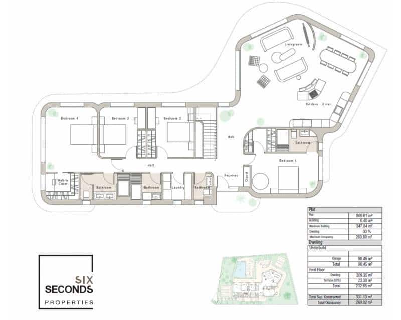 4 makuuhuone Huvila myytävänä paikassa San Fulgencio mukana uima-altaan 
autotalli - 1 187 000 € (Ref: 9258193)