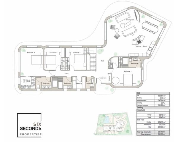 4 makuuhuone Huvila myytävänä paikassa San Fulgencio mukana uima-altaan 
autotalli - 1 187 000 € (Ref: 9258193)