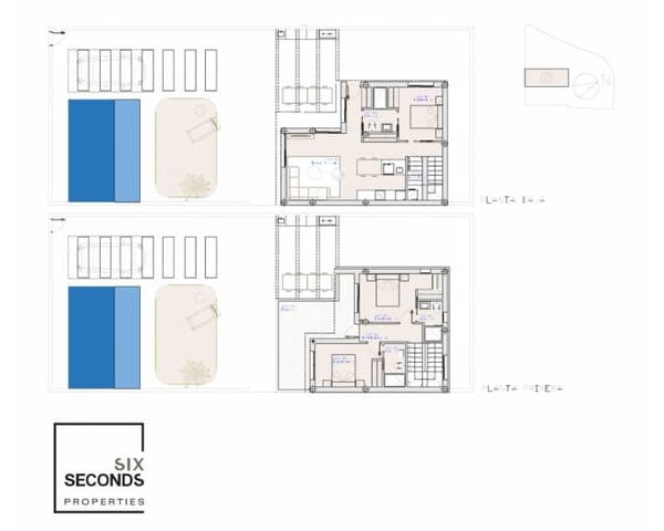 3 bedroom Semi-detached Villa for sale in Lo Pagan, San Pedro del Pinatar with pool garage - € 499,950 (Ref: 9270365)