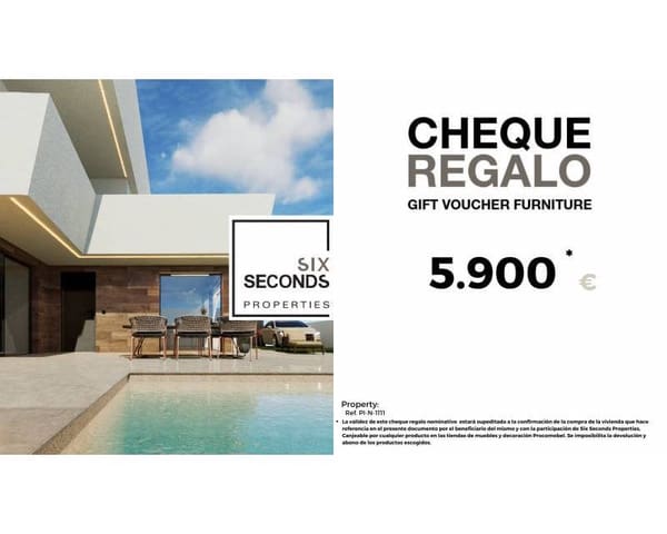 3 bedroom Semi-detached Villa for sale in Lo Pagan, San Pedro del Pinatar with pool garage - € 499,950 (Ref: 9270365)