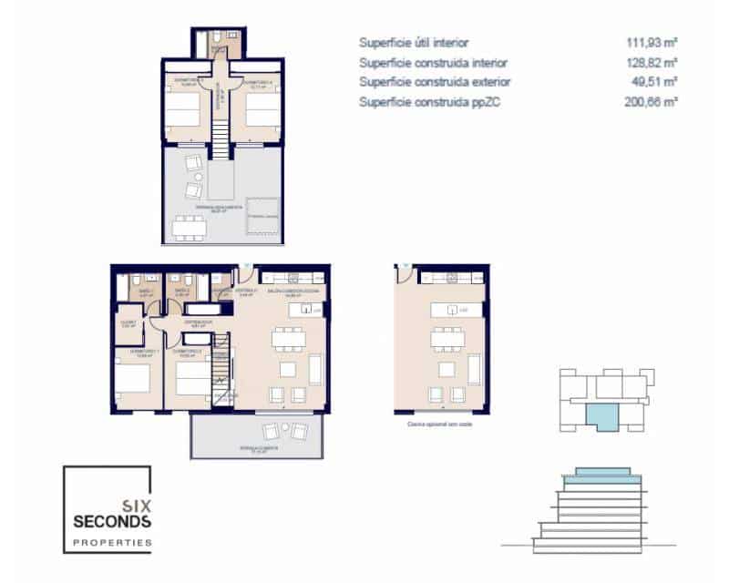 4 sypialnia Penthouse na sprzedaż w La Villajoyosa / Vila Joiosa z basenem garażem - 660 000 € (Ref: 9309091)