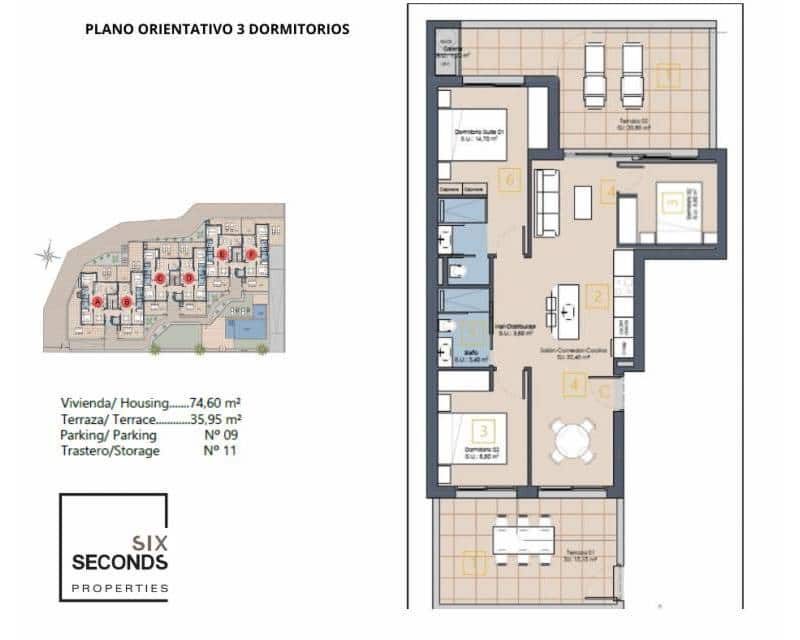3 soveværelse Lejlighed til salg i Bahia Bella med swimmingpool garage - € 329.900 (Ref: 9314528)