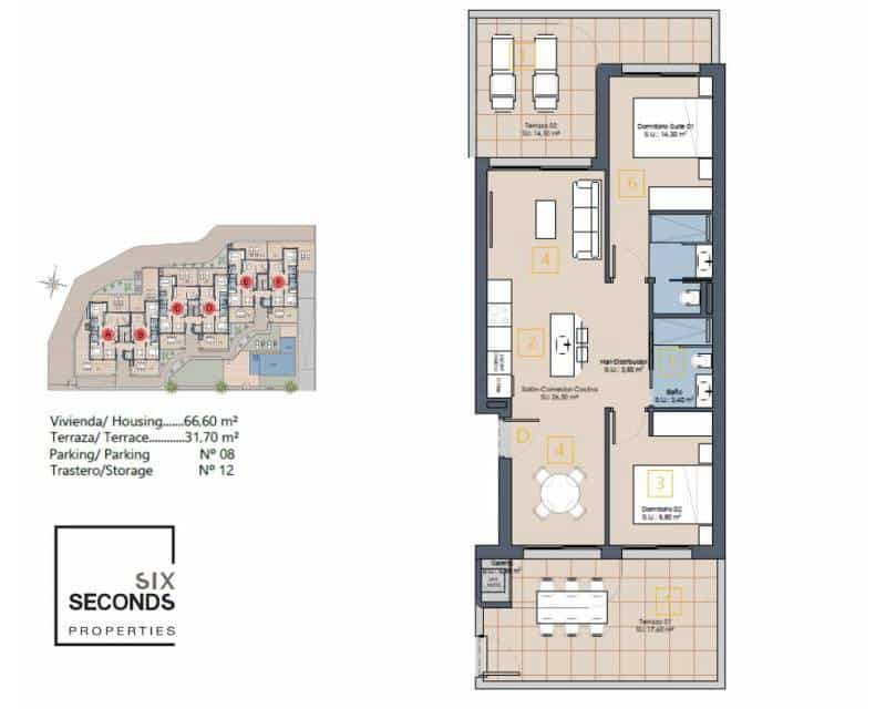 2 quarto Apartamento para venda em Bahia Bella com piscina garagem - 279 900 € (Ref: 9318164)