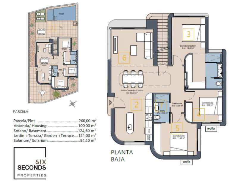3 soveværelse Semi-Rækkehus til salg i Bahia Bella med swimmingpool garage - € 589.900 (Ref: 9319590)