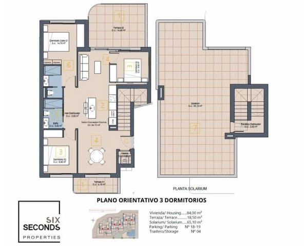 3 slaapkamer Penthouse te koop in Bahia Bella, Cartagena met zwembad garage - € 419.900 (Ref: 9319592)