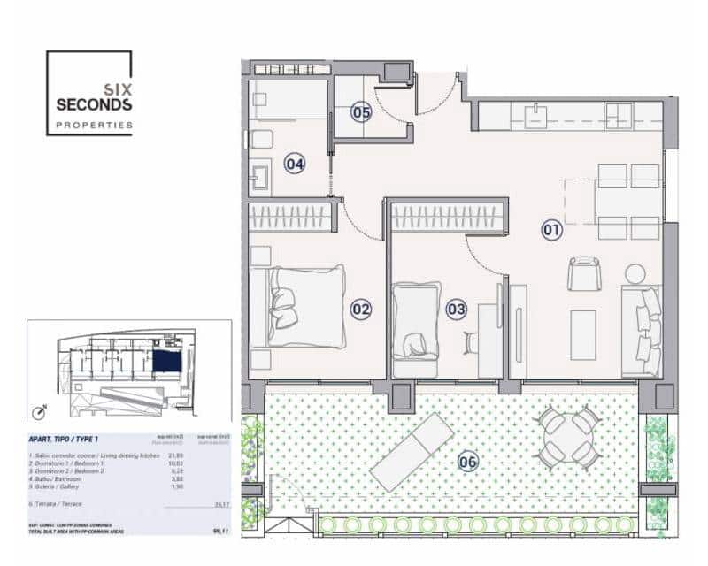 2 sypialnia Apartament przy plaży na sprzedaż w La Villajoyosa / Vila Joiosa z basenem garażem - 530 000 € (Ref: 9328615)