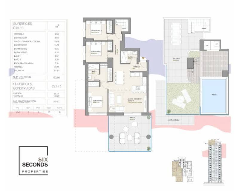 3 makuuhuone Kattohuoneisto myytävänä paikassa Calpe / Calp mukana uima-altaan 
autotalli - 1 100 000 € (Ref: 9335523)