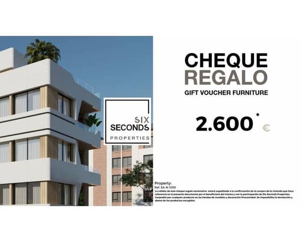 3 makuuhuone Kattohuoneisto myytävänä paikassa Norte, Santa Pola mukana uima-altaan 
autotalli - 370 000 € (Ref: 9360552)