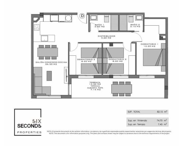 3 quarto Apartamento para venda em Norte, Santa Pola com piscina garagem - 305 000 € (Ref: 9360558)