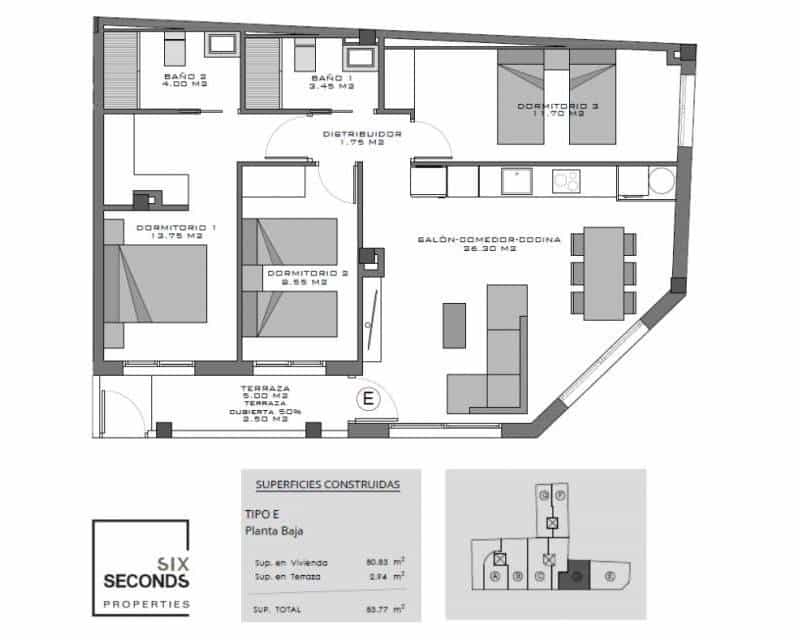 3 chambre Appartement à vendre à Santa Pola avec piscine garage - 265 000 € (Ref: 9360560)