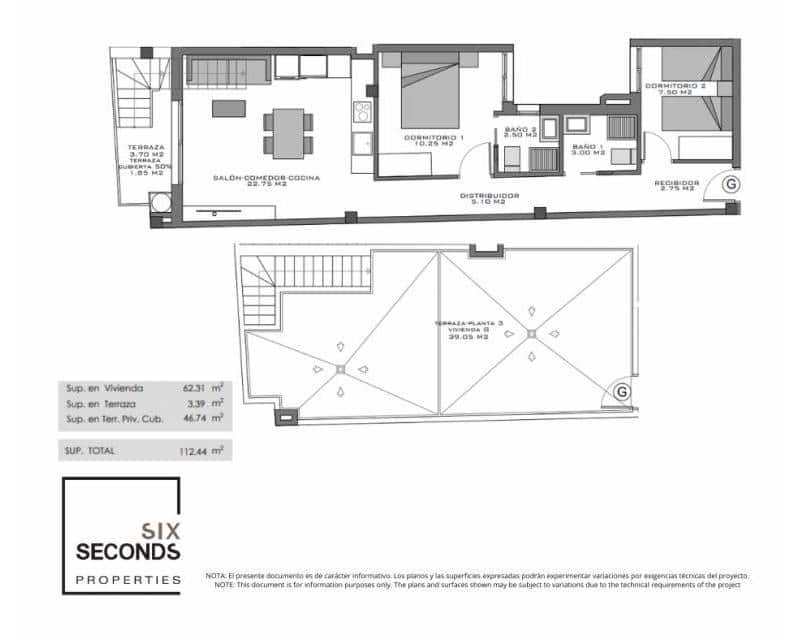 2 sypialnia Penthouse na sprzedaż w Santa Pola z basenem garażem - 320 000 € (Ref: 9360959)