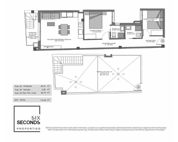 2 chambre Penthouse à vendre à Norte, Santa Pola avec piscine garage - 320 000 € (Ref: 9360959)