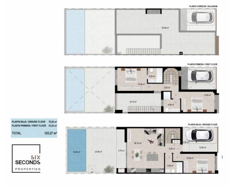 Adosado de 3 habitaciones en San Javier en venta con piscina garaje - 287.900 € (Ref: 9363092)