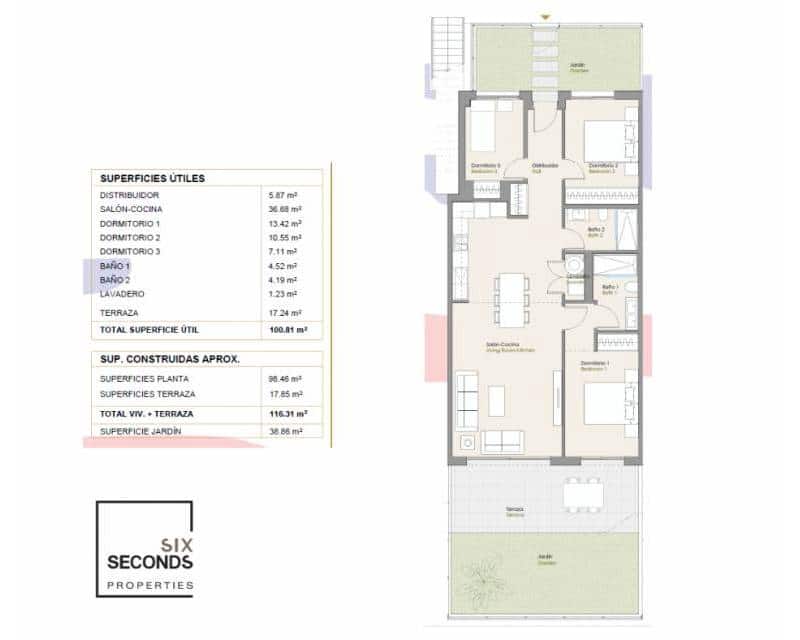 3 slaapkamer Penthouse te koop in Finestrat met zwembad garage - € 650.000 (Ref: 9372380)