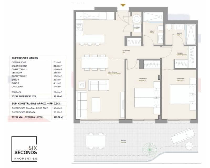 2 chambre Appartement à vendre à Finestrat avec piscine garage - 440 000 € (Ref: 9372385)