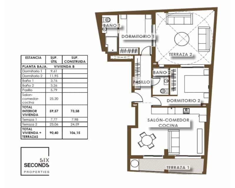 2 chambre Appartement de Plage à vendre à Torrevieja avec piscine - 268 000 € (Ref: 9386129)