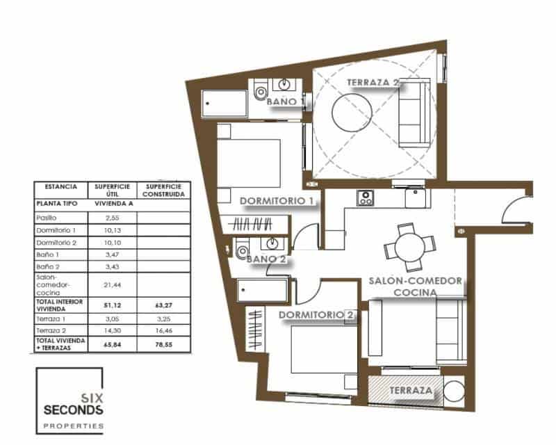 Apartamento de 2 habitaciones en Torrevieja en venta con piscina - 287.000 € (Ref: 9386412)