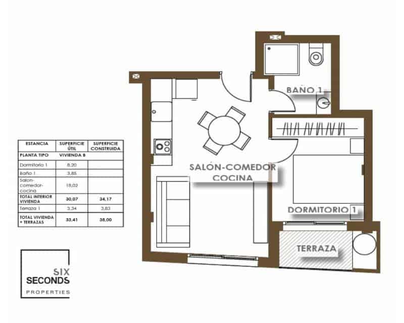 1 bedroom Apartment for sale in Torrevieja with pool - € 198,000 (Ref: 9386413)
