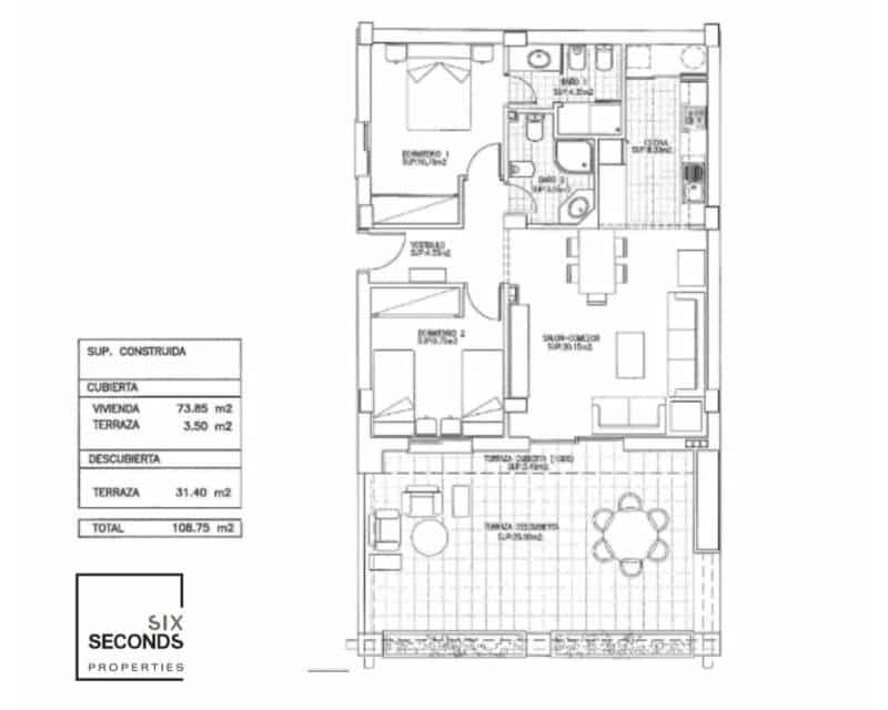 2 soverom Strandleiligheter til salgs i Arenales del Sol med svømmebasseng garasje - € 395 000 (Ref: 9400004)