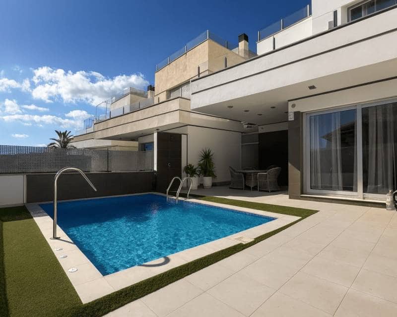 3 soveværelse Semi-Rækkehus til salg i Orihuela Costa med swimmingpool garage - € 389.000 (Ref: 9405794)