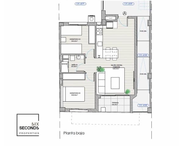 2 soveværelse Lejlighed til salg i Zona Pueblo, Guardamar del Segura - € 279.000 (Ref: 9435151)
