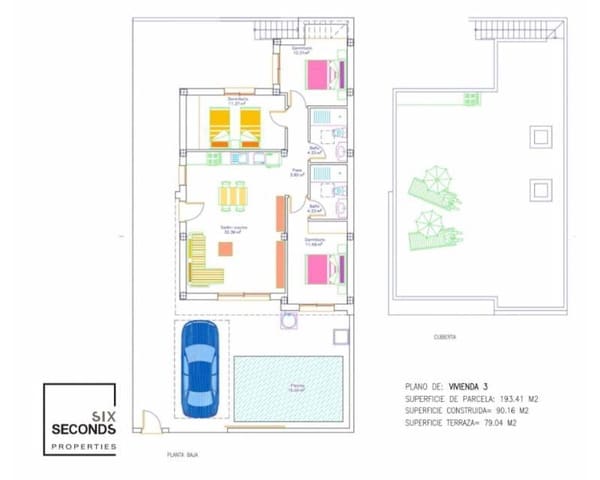 3 soverom Kjedet enebolig til salgs i Balsicas, Torre-Pacheco med svømmebasseng garasje - € 314 900 (Ref: 9443787)