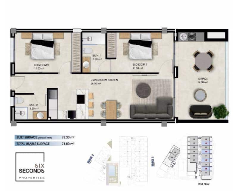 2 soverom Penthouse til salgs i La Marina med svømmebasseng garasje - € 290 000 (Ref: 9447059)