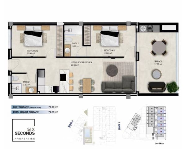 2 sovrum Takvåning till salu i La Marina, Elche / Elx med pool garage - 290 000 € (Ref: 9447059)