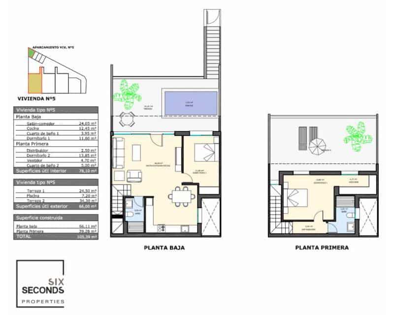 Casa de 2 habitaciones en Pilar de la Horadada en venta con piscina garaje - 329.900 € (Ref: 9462859)