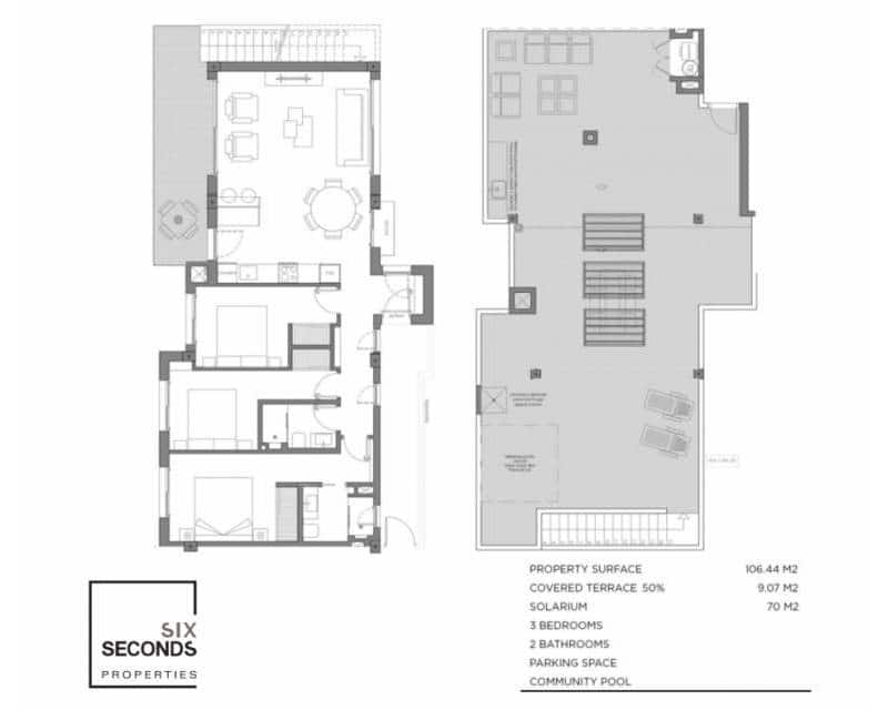 3 camera da letto Attico in vendita in Los Alcazares con piscina garage - 465.000 € (Rif: 9469025)