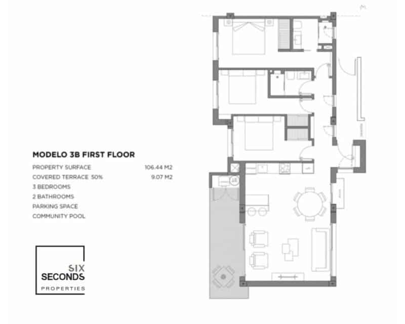 3 bedroom Apartment for sale in Los Alcazares with pool garage - € 399,000 (Ref: 9470006)
