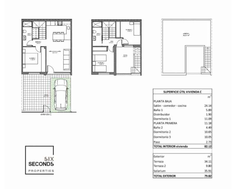 3 makuuhuone Rivitalo myytävänä paikassa Pilar de la Horadada - 285 000 € (Ref: 9475666)