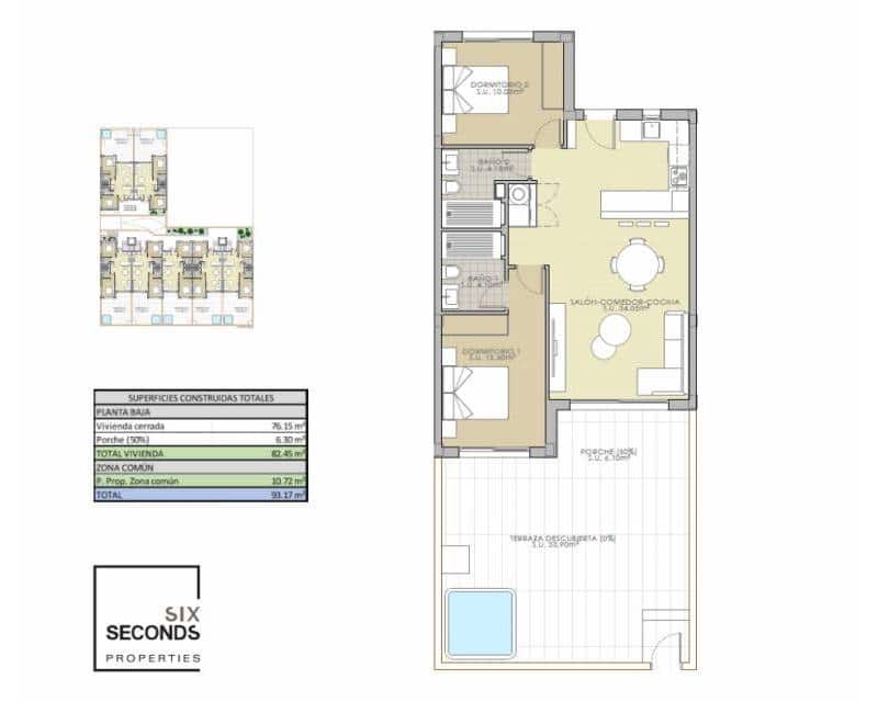 2 bedroom Townhouse for sale in Rojales with garage - € 260,900 (Ref: 9510299)