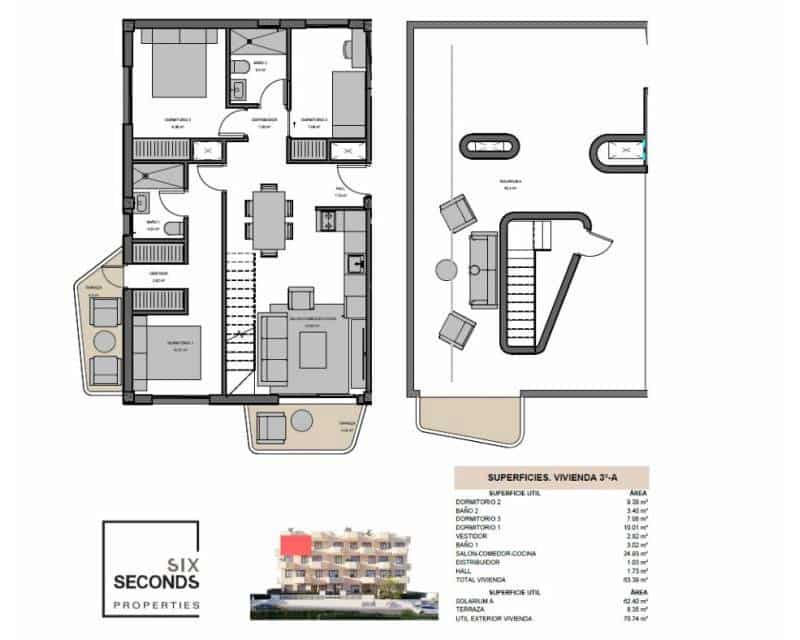 3 chambre Penthouse à vendre à El Campello avec piscine garage - 600 000 € (Ref: 9528656)