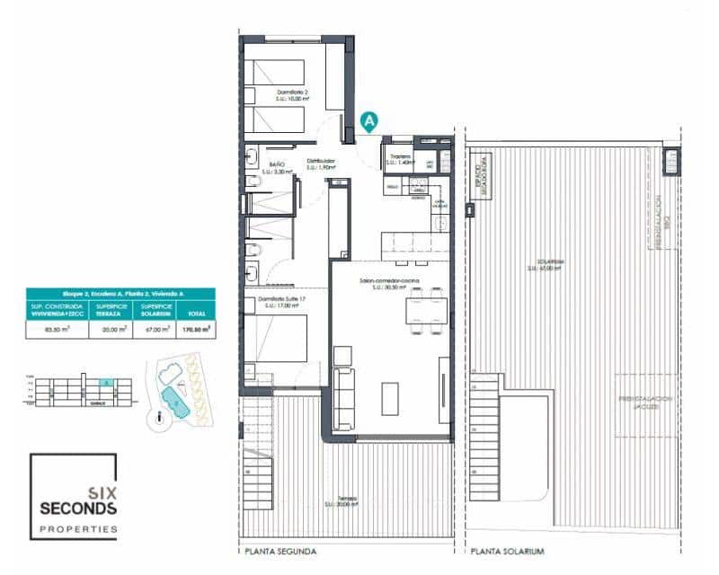 2 soveværelse Penthouse til salg i Los Alcazares med swimmingpool garage - € 369.000 (Ref: 9532745)