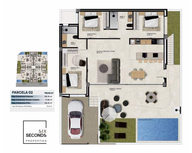 3 chambre Villa/Maison Semi-Mitoyenne à vendre à Dolores avec piscine garage - 394 900 € (Ref: 9534514)