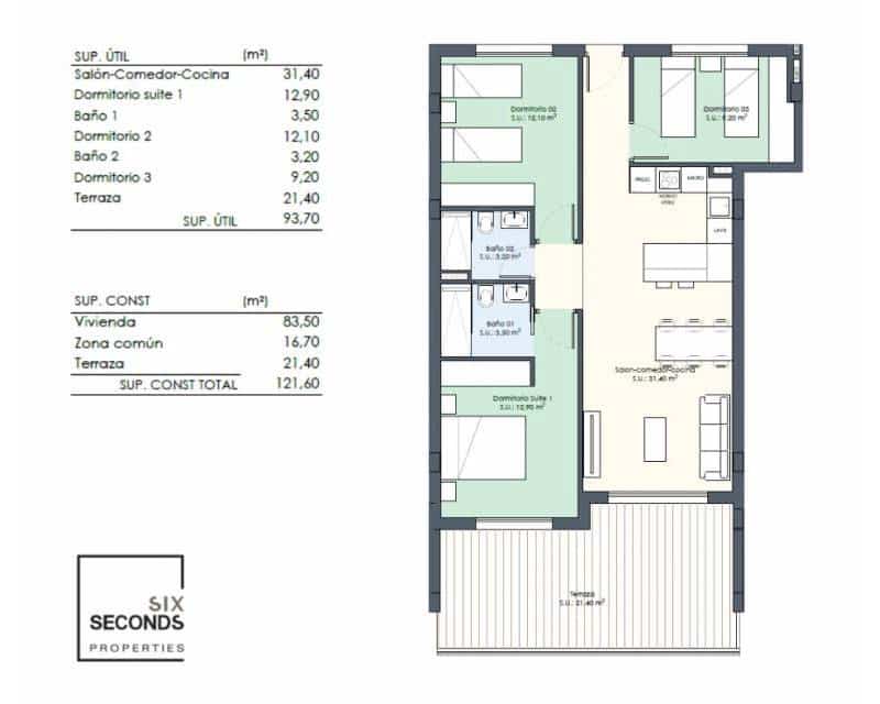 3 chambre Appartement à vendre à Benijofar avec piscine garage - 340 000 € (Ref: 9535200)
