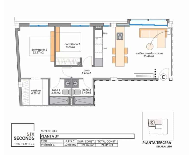 2 slaapkamer Strandappartement te koop in Lo Pagan met zwembad - € 235.900 (Ref: 9566282)