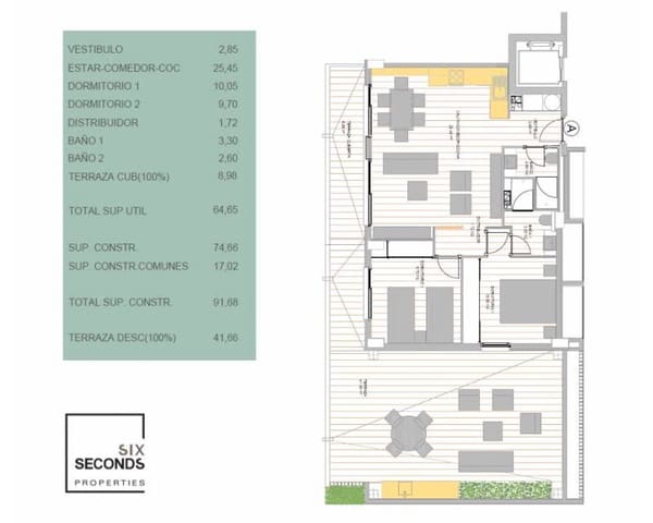 2 sypialnia Apartament na sprzedaż w Zona Pueblo, Guardamar del Segura z basenem - 319 000 € (Ref: 9585175)