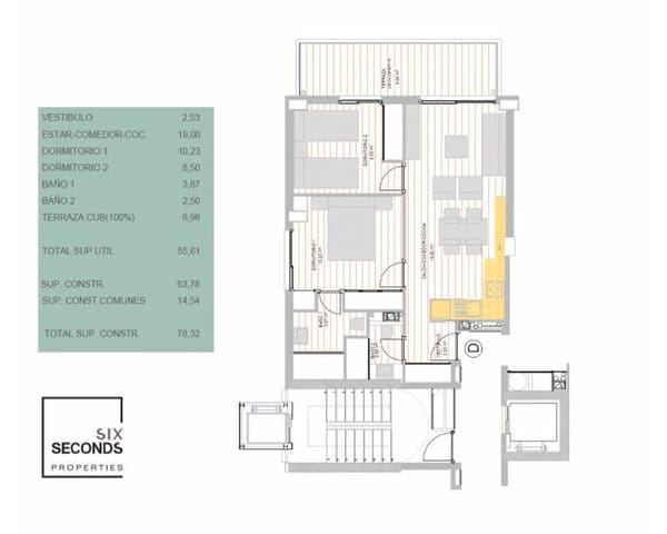 2 sovrum Lägenhet till salu i Zona Pueblo, Guardamar del Segura med pool - 245 000 € (Ref: 9588196)
